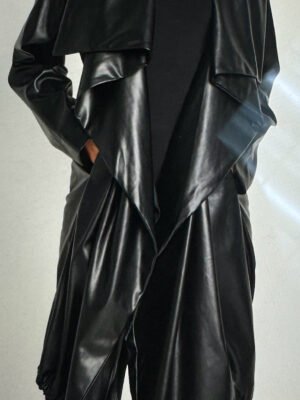 Black Cascade Coat